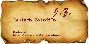 Janisch Zoltán névjegykártya